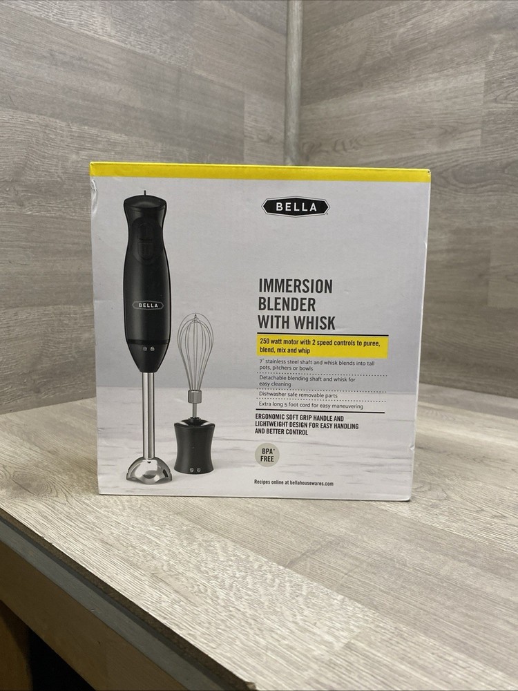 BELLA Immersion Hand Blender with Whisk Attachment