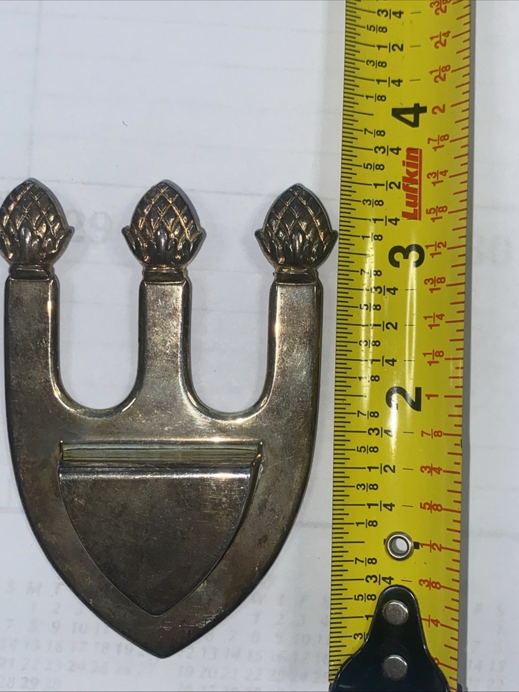 SHEFFIELD SILVER PLATED PINECONE TIPPED TRIDENT SPOON REST /