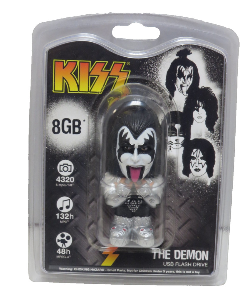 KISS FLASH DRIVE 8G COUNTER TOP DISPLAY BOX + COMPLETE SET OF 4