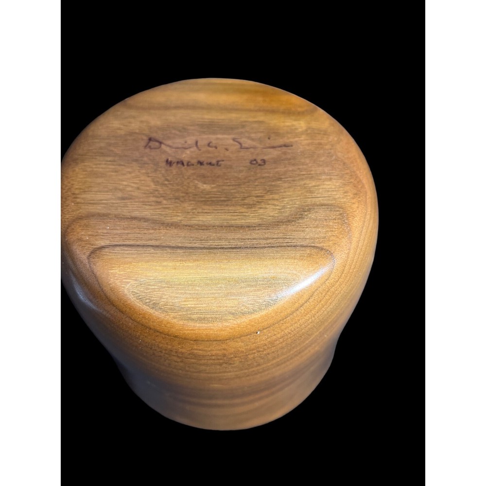 Walnut Handmade Crafted Bowl, Signed, Dated