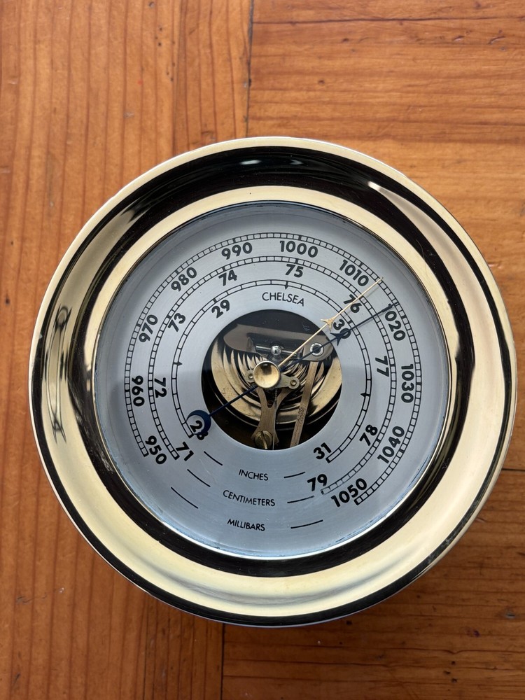 Chelsea ship's bell clock and barometer