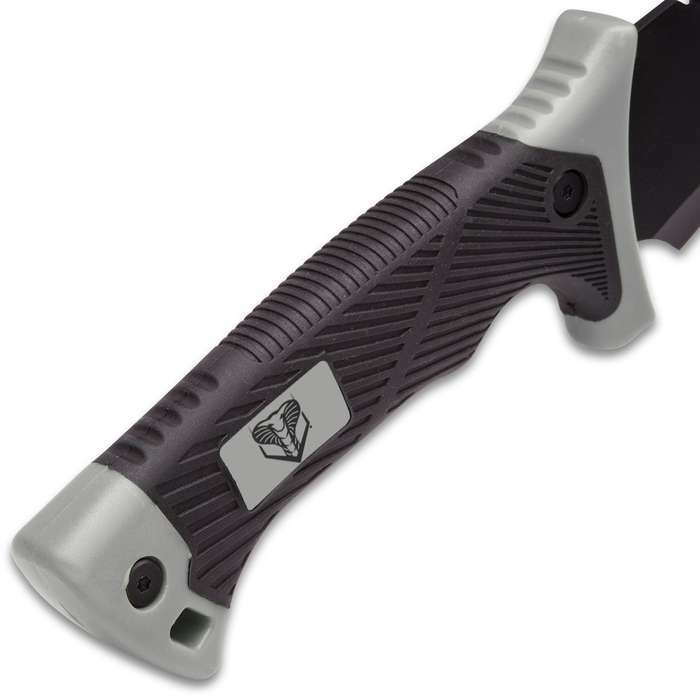 18" HUNTING SURVIVAL Military MACHETE Camping Fixed Blade Knife BLACK BOWIE NEW