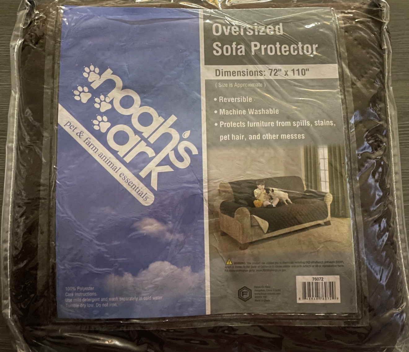 72" X 110" Reversible Couch Sofa Cover Protector