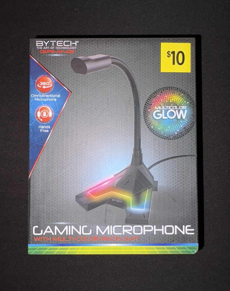 Gaming Microphone With Color Changing LED Backlight. BYTECH