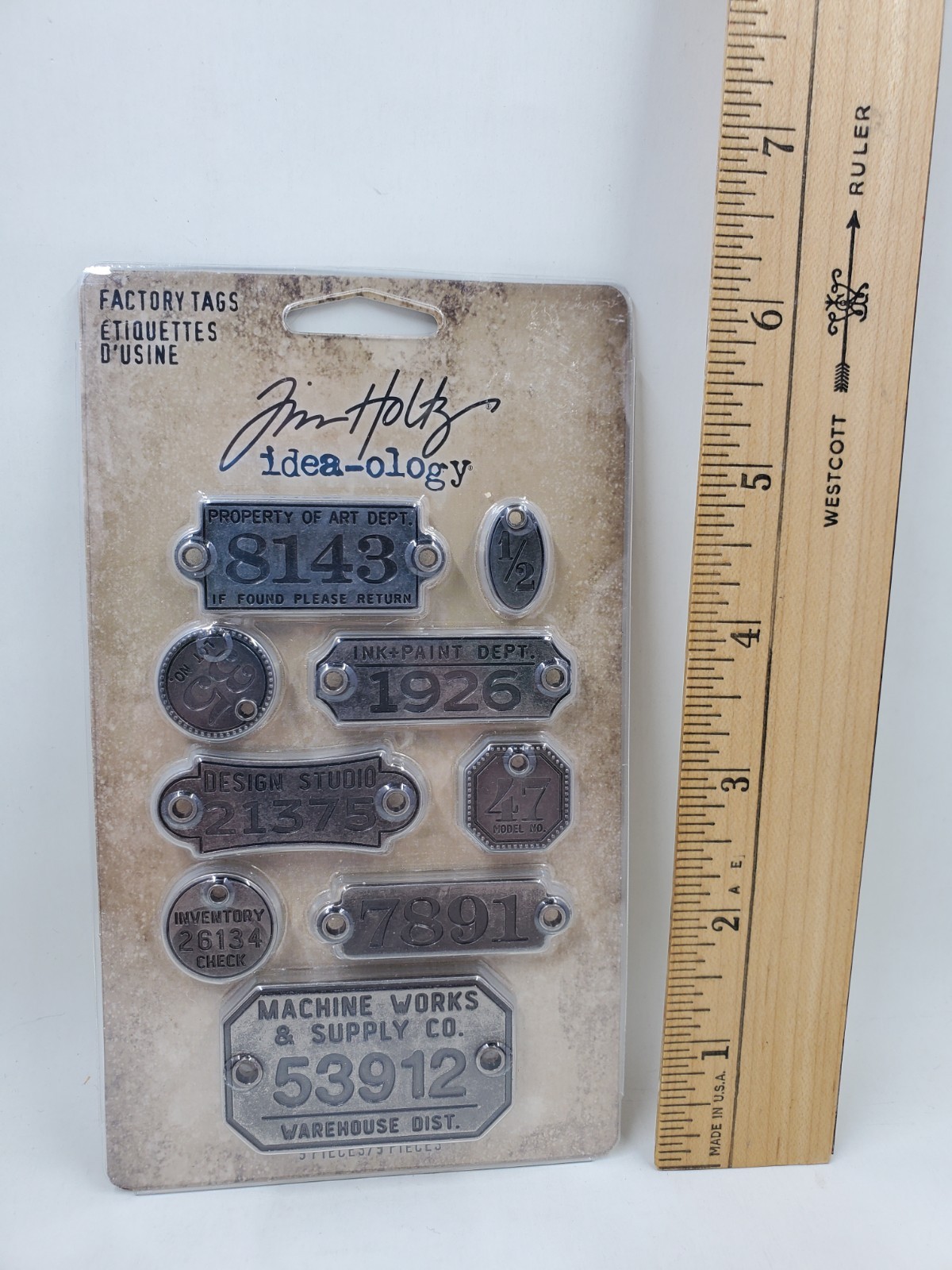 TH4 Tim Holtz Idea-Ology Factory Tags, #TH94039 NEW
