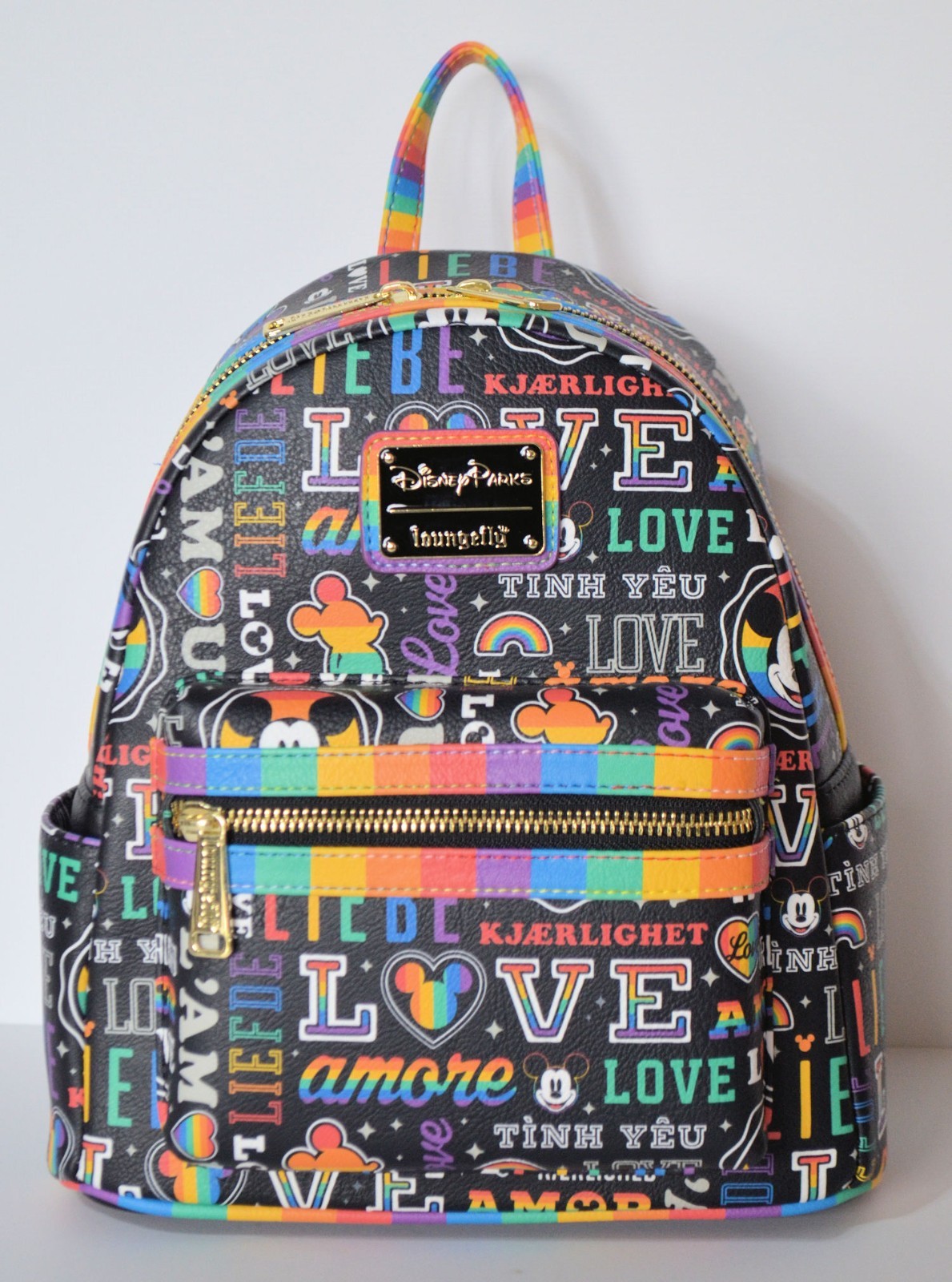 NWT Disney Park Mickey Mouse Rainbow Pride LGBTQ Loungefly Backpack NEW