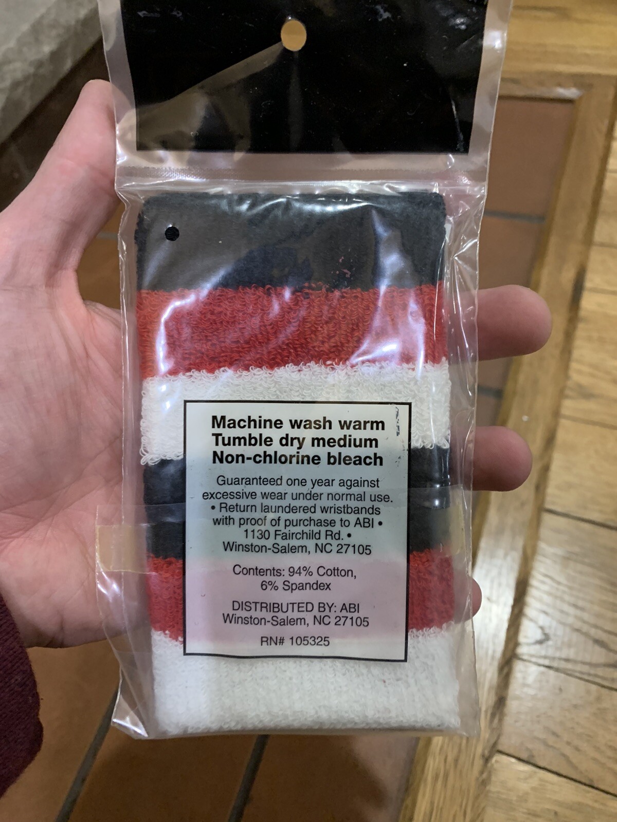 Vtg Terrycloth Sweat Bands Wristbands NOS Heat Falcons Bulls Redwings Red Black