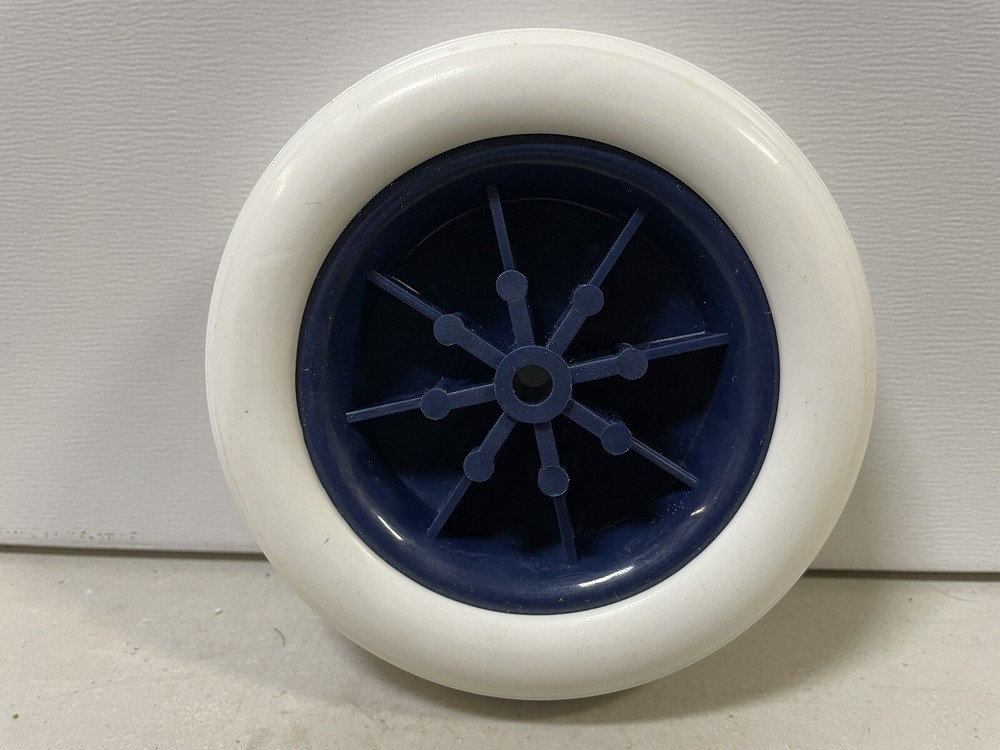 Rubber Tire Bore White With Blue Rim
