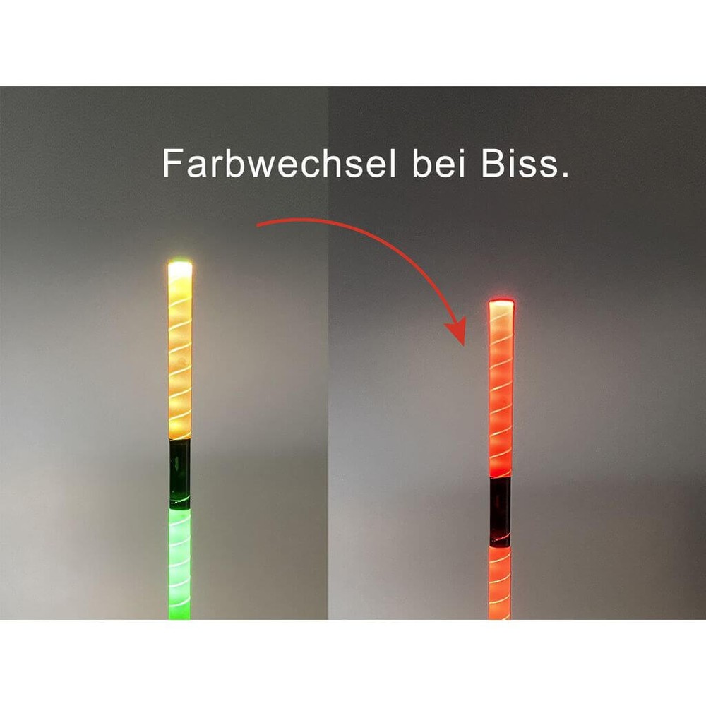 Jenzi Smart LED Fishing Float With Integrated Bite Indicator Silver Red