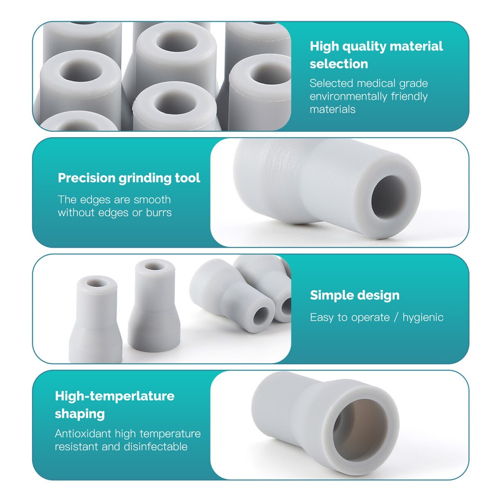 Dental Saliva Ejector Adapter Tip Strong Weak Suction Rubber Snap Replacement