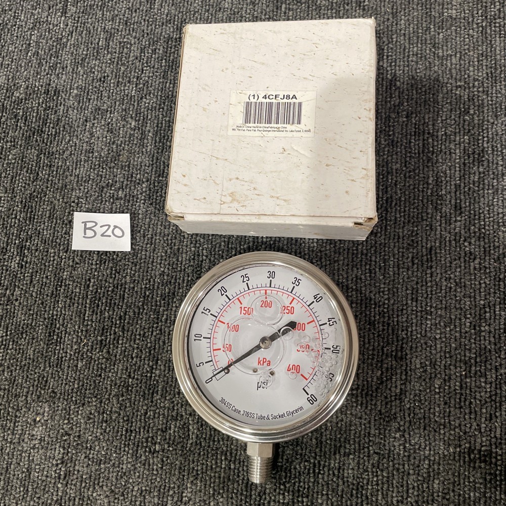 4CJ8A COMPOUND GAUGE, LIQUID FILLED, 2-1/2"
