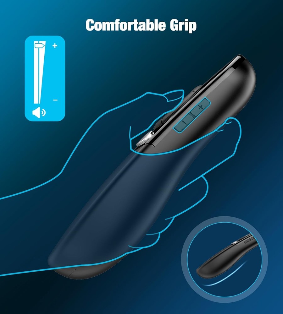Presentation Clicker Remote 2‑in‑1 Type‑C Wireless Pointer w/ Magnifier