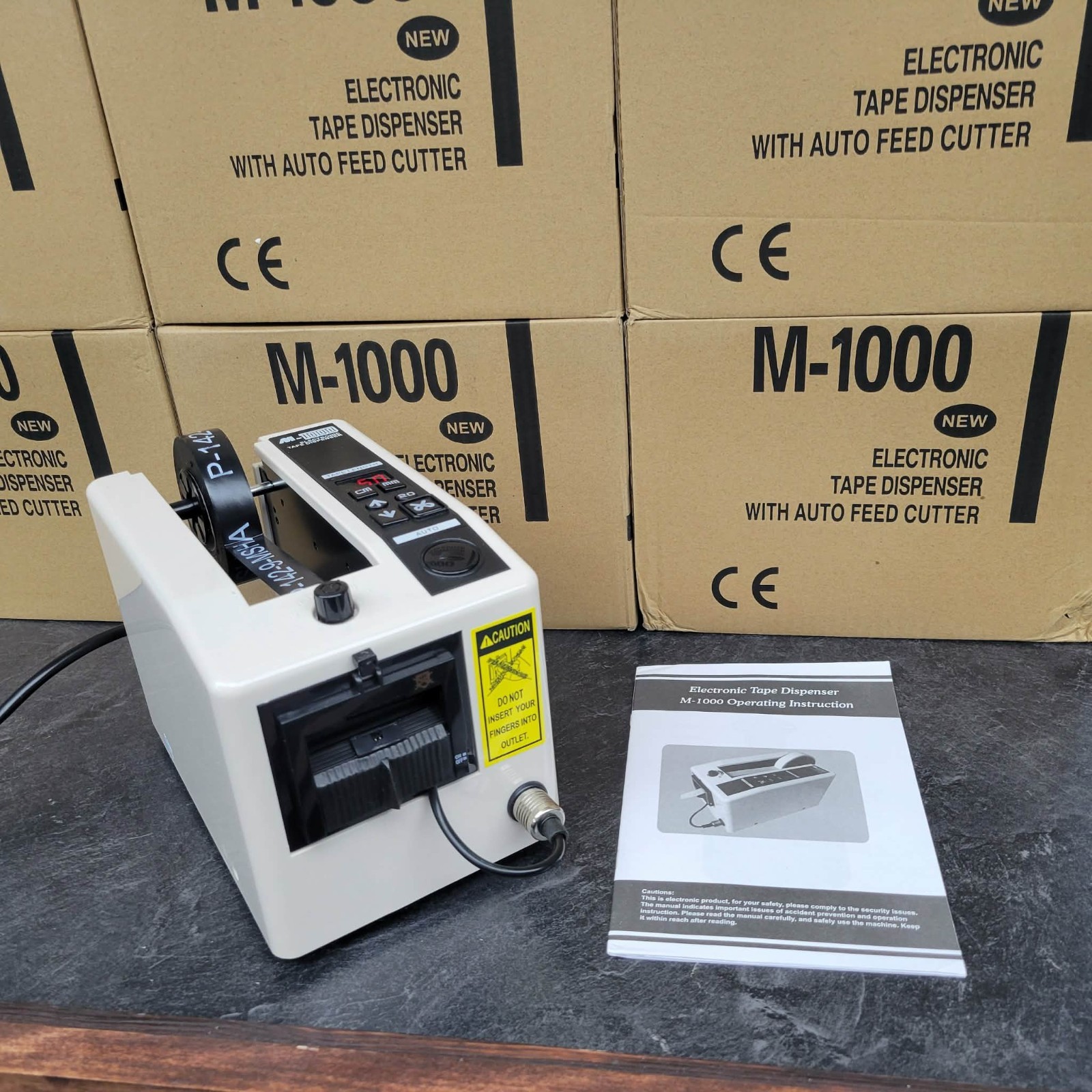 New M-1000 Tape Dispenser, Adhesive Tape, Fully Automatic Tape Cutter NIB 110V