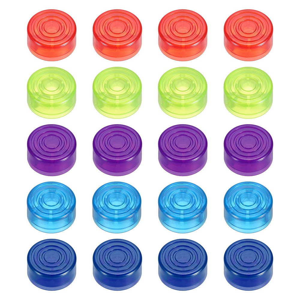 20 Pcs Footswitch Toppers Guitar Pedal Button Caps, Multicolored