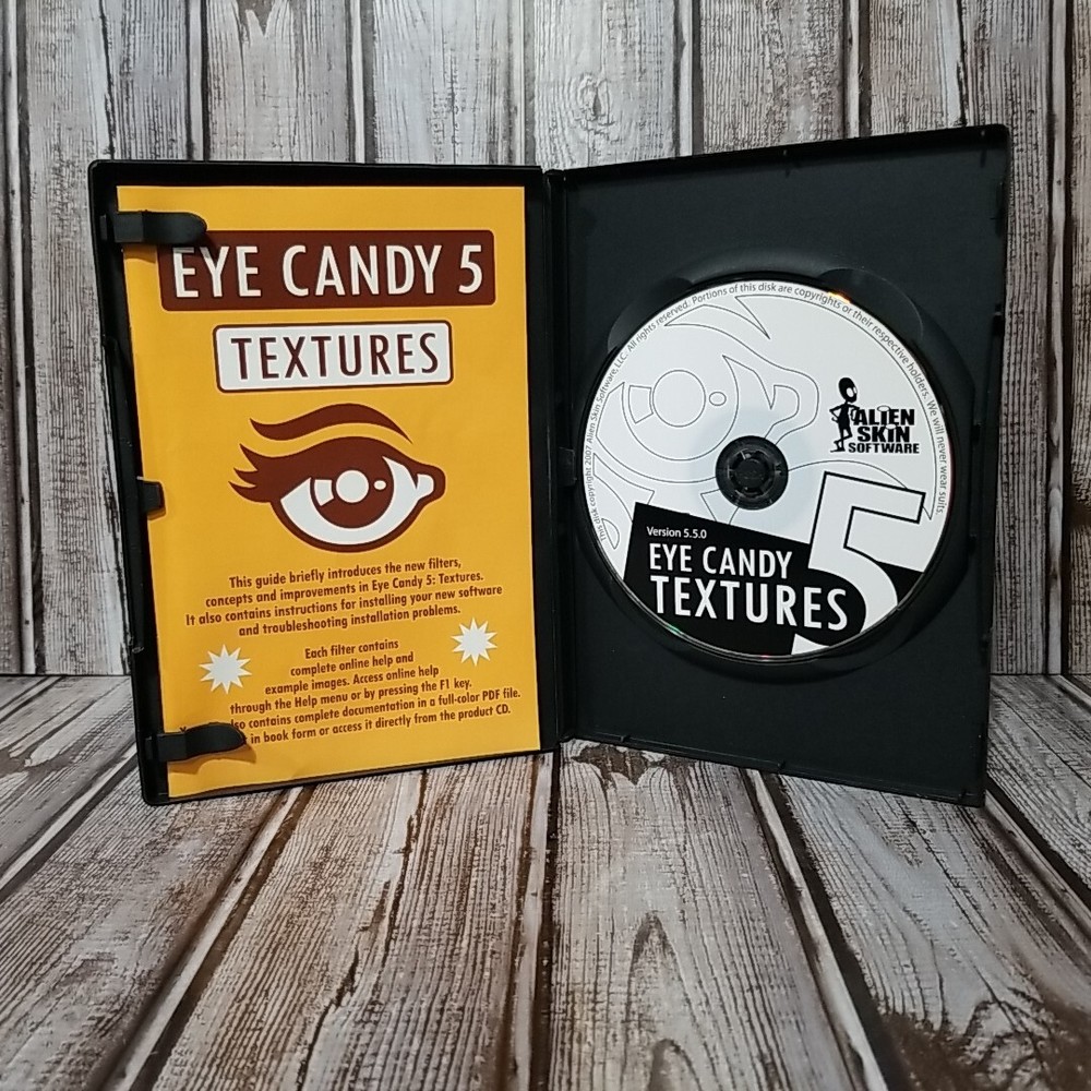 Alien Skin Software Eye Candy 5: Textures 5.0 Seamless Texture Generator w/ Book