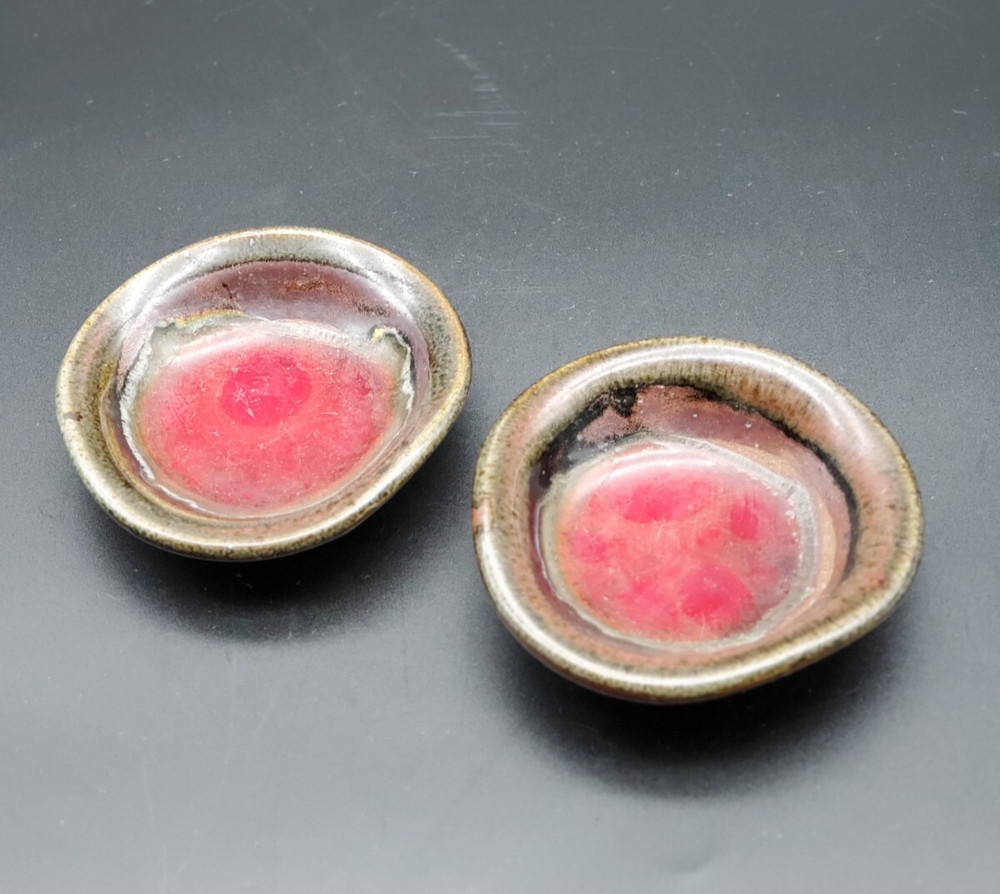 2 Art Pottery salt cellars