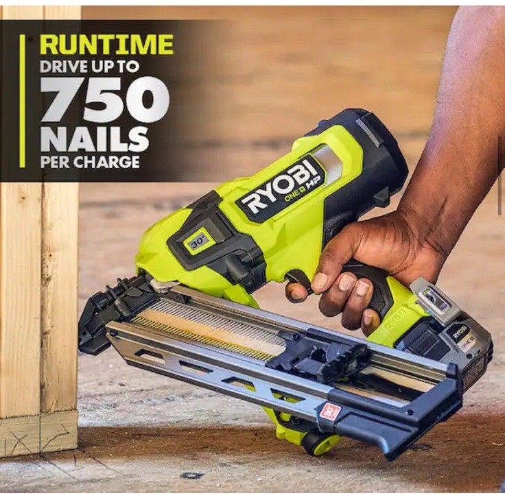 **New RYOBI 18V Brushless Cordless AirStrike 30° Framing Nailer Tool Only