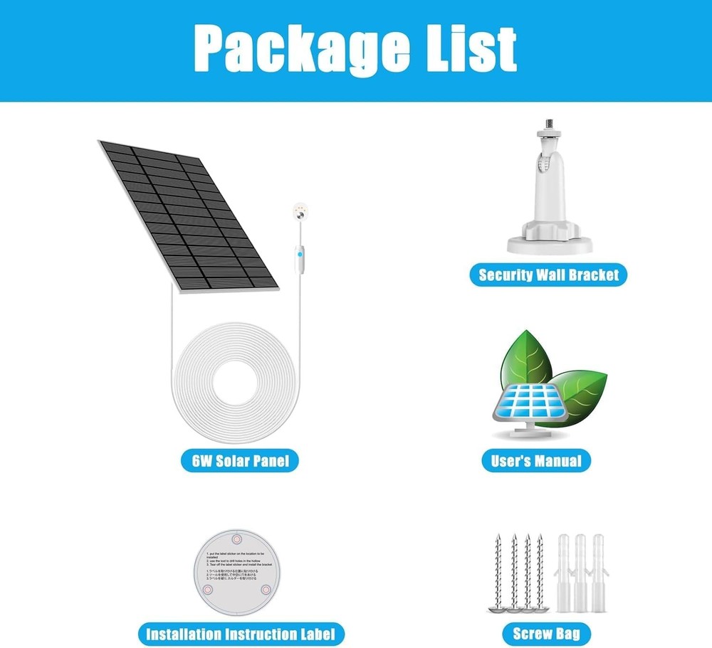 Solar Panel Compatible with Google Nest Camera Outdoor & Indoor (Battery Version