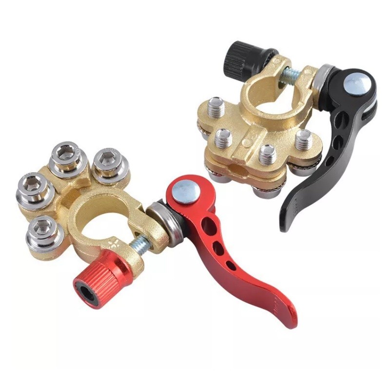 2Pcs Auto Battery Terminals Connector Clamp Quick Release Adjust Disconnect Tool