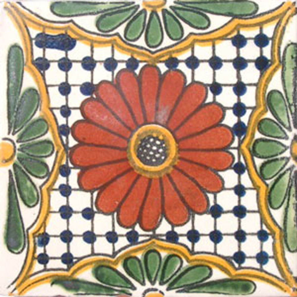 #C023 MEXICAN CERAMIC HANDMADE TALAVERA TILE SETS