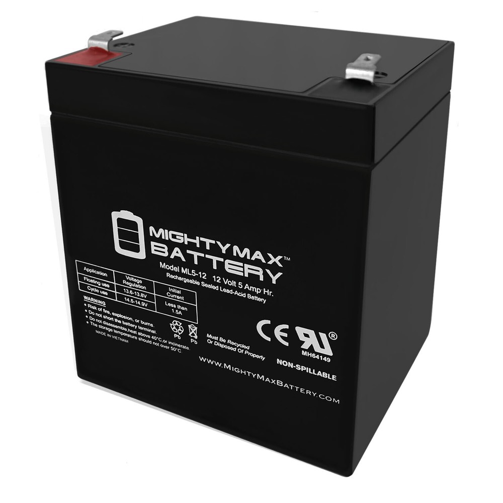 Mighty Max 12V 5AH SLA Replacement Battery for Enduring 6FM5