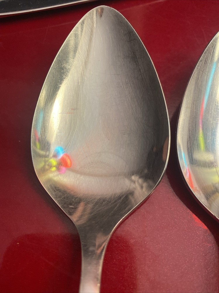 Oneida Distinction Deluxe HH Capri Flatware 3 Serving Spoons Vintage