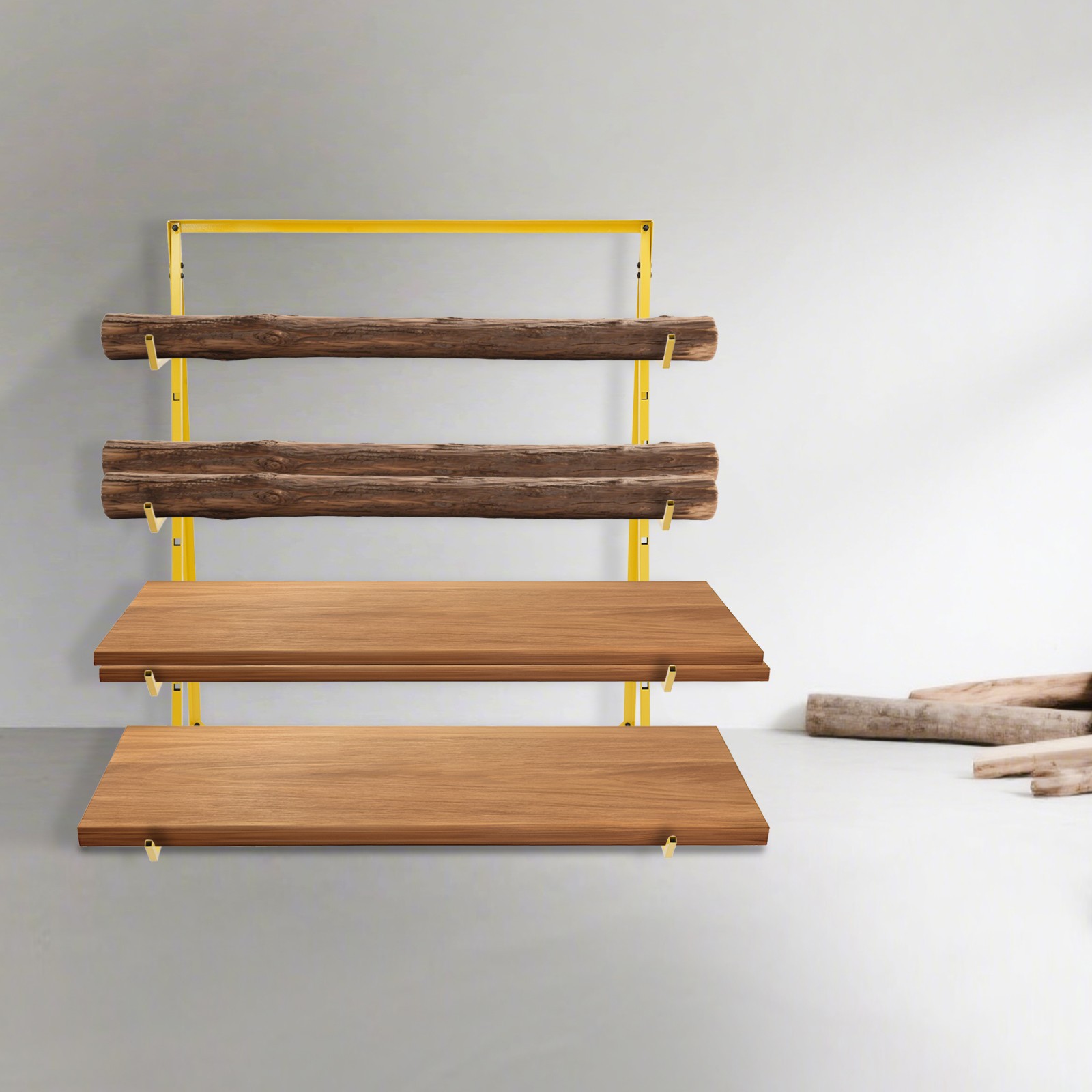 4 Tier Steel Horizontal Lumber Storage Rack Adjustable Storage Cantilever Rack