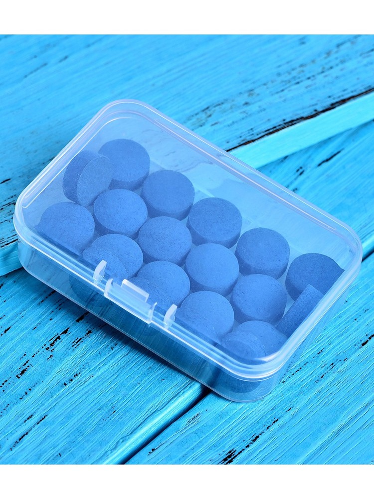 30 PCS 13mm Blue Billiard Pool Cue Tips Replacement Kit Snooker Storage Box