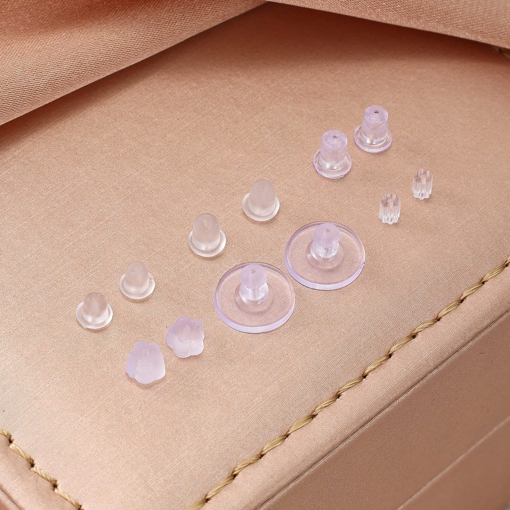 600 Pcs Silicone Earring Backs – 6 Styles Soft Hypoallergenic for Studs