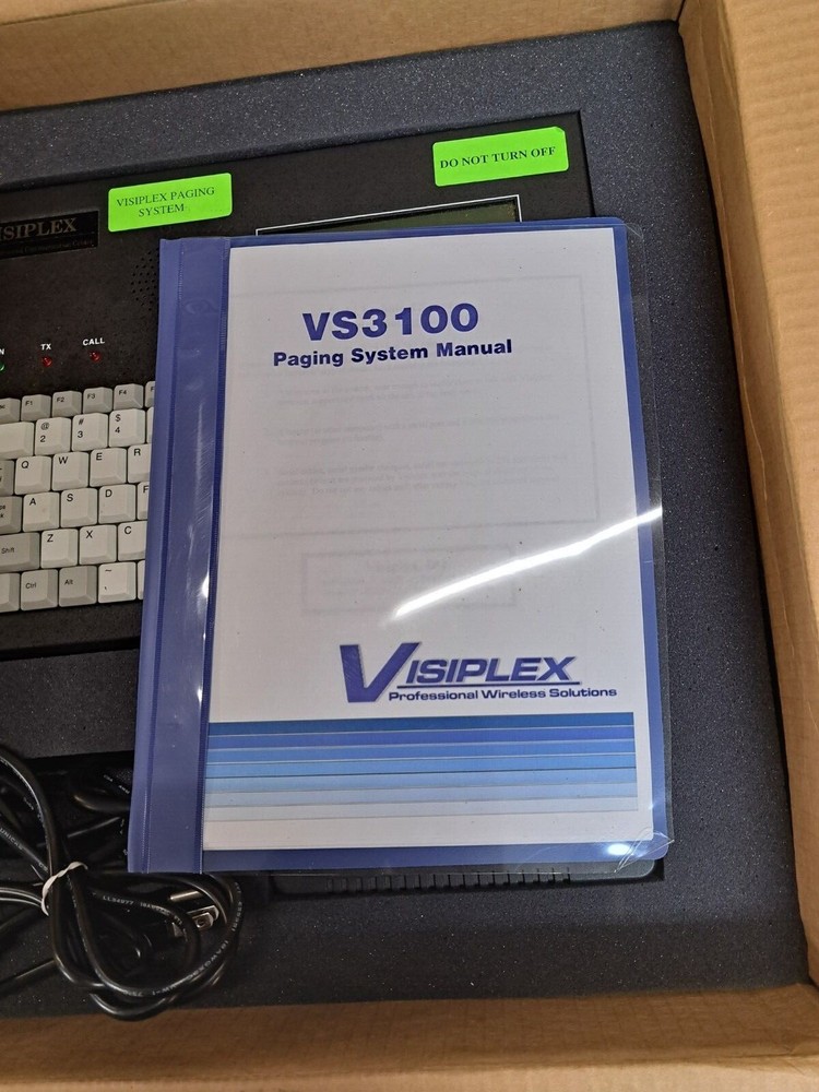 Visiplex VS3100 Wireless Paging System, New Old Stock, Instruction Book,