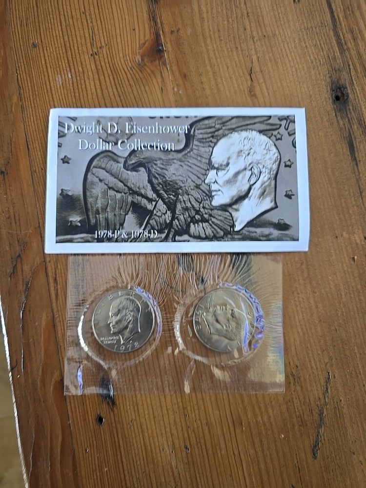 1971 Dwight D. Eisenhower Dollar Set - P & D Unc. - Cello Sealed