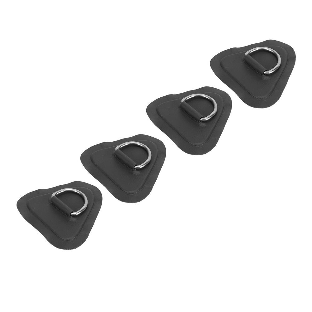 BLACK 4 Pcs D Patch Stainless Steel D Pad For Inflatable Surfboard