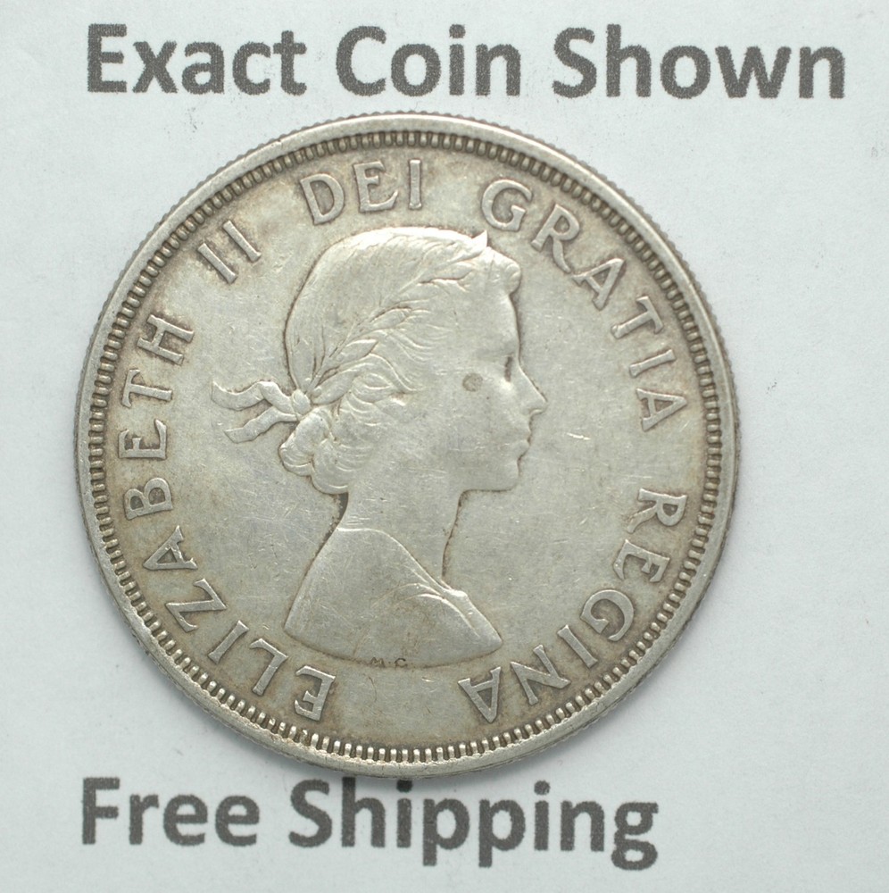 1964 Canada Silver Dollar 80% Silver Free Shipping