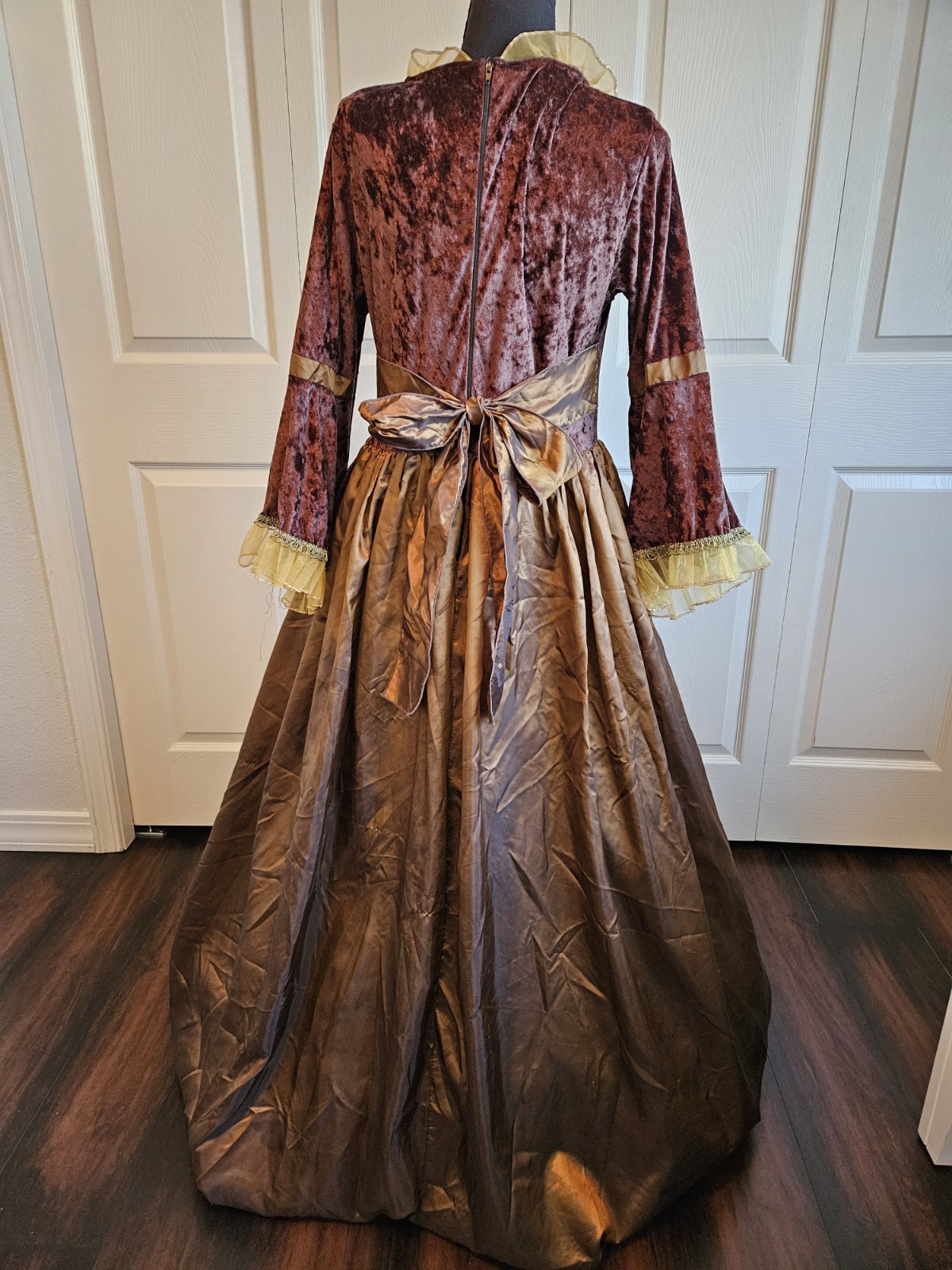 Marie Antoinette Gown Dress Rococo 18th Century rococo brown , Bust 36",colonial
