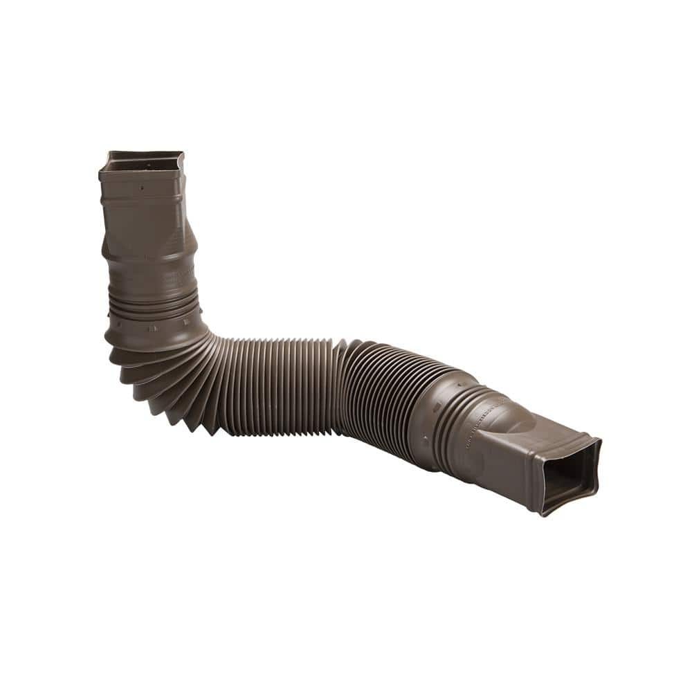Amerimax Downspout Extension 55 in Brown Flex A Spout 85019 Gutter Drain