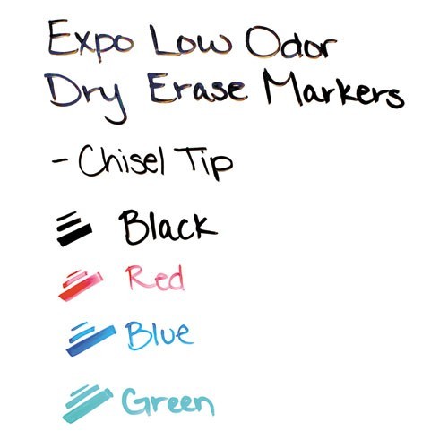 Expo Whiteboard Caddy Set, Broad Chisel Tip, Assorted Colors, 4/Set