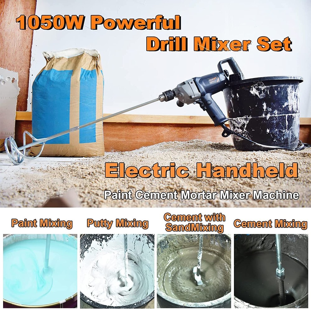 MAXXT 1/2" Spade Handle Mud Mixer Drill Heavy Duty For Plaster Mortar Paint