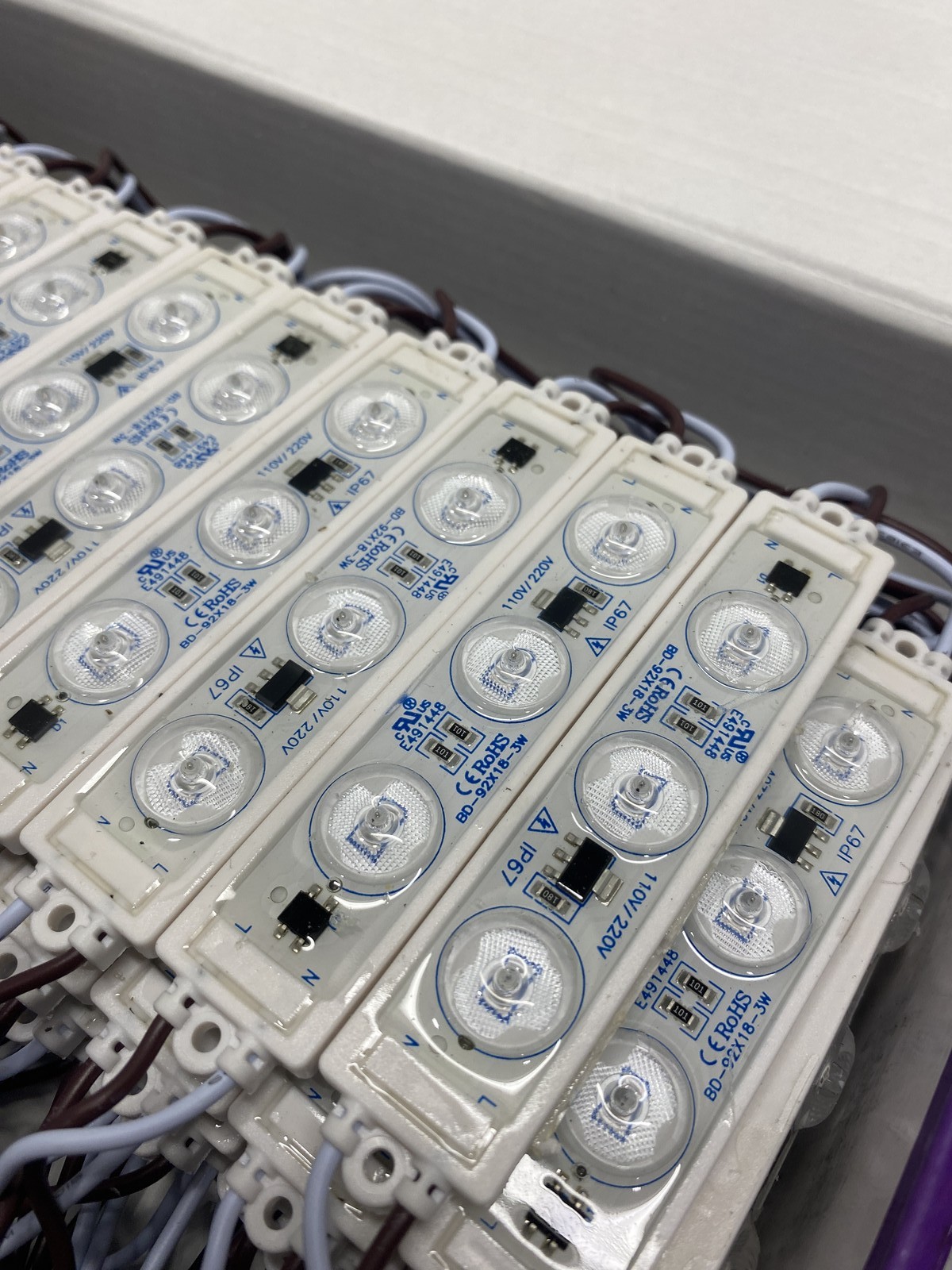 Single Color LED Module 100 Pack Blue AC110V/220V DM3BF-67