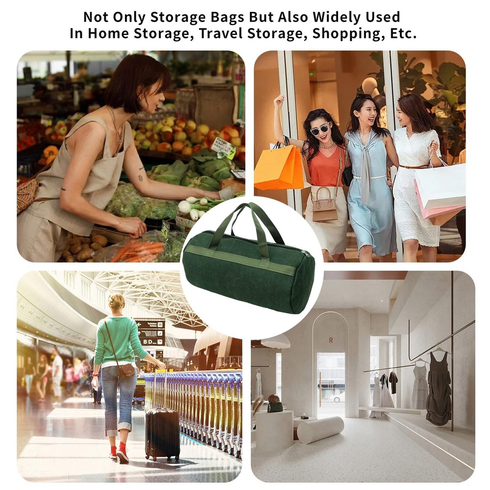 Fvbiywpil Grill Accessory Storage Bag, 24"" Extra Thick Canvas Dark Green