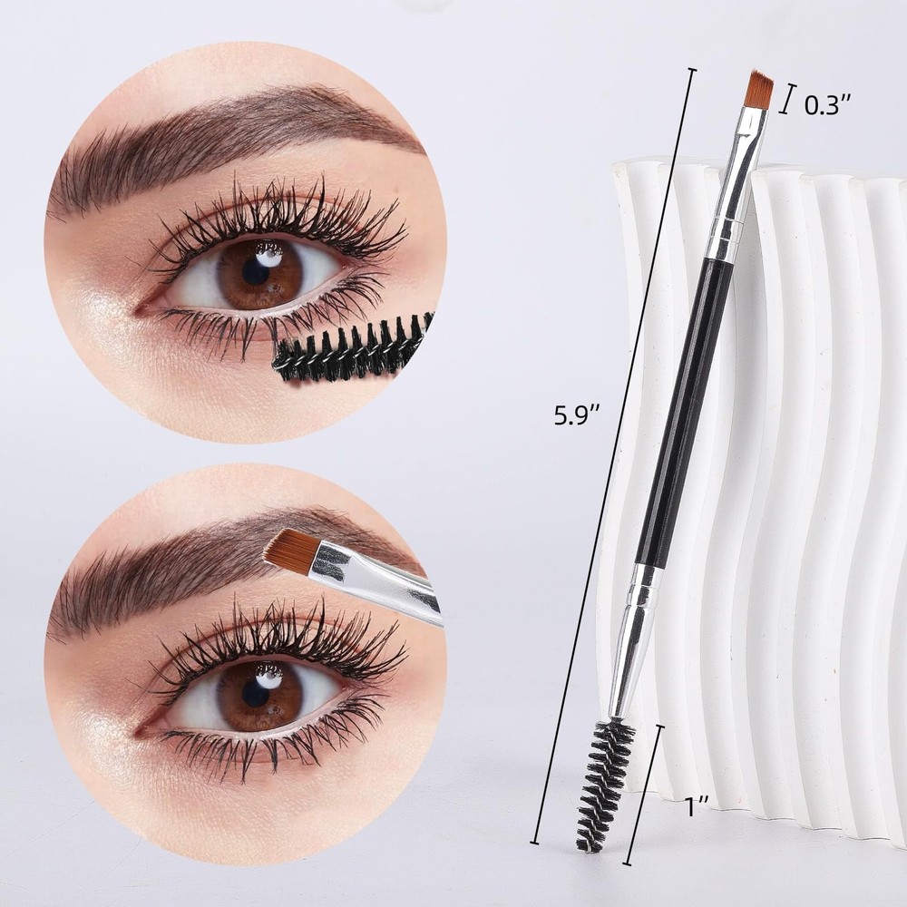 6 Pack Dual-Ended Eyelash Combs and Spoolie Brushes for Extensions
