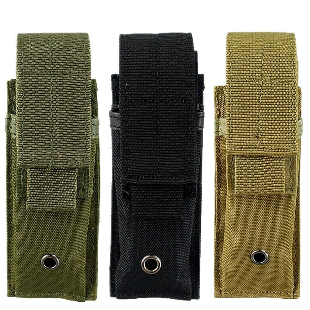 Tactical Knife Sheath Bag Molle Flashlight Holster Case Multi-Tool Nylon Pouch