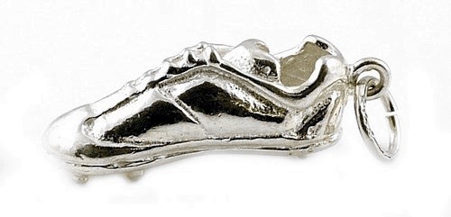 STERLING SILVER FOOTBALL BOOT CHARM   