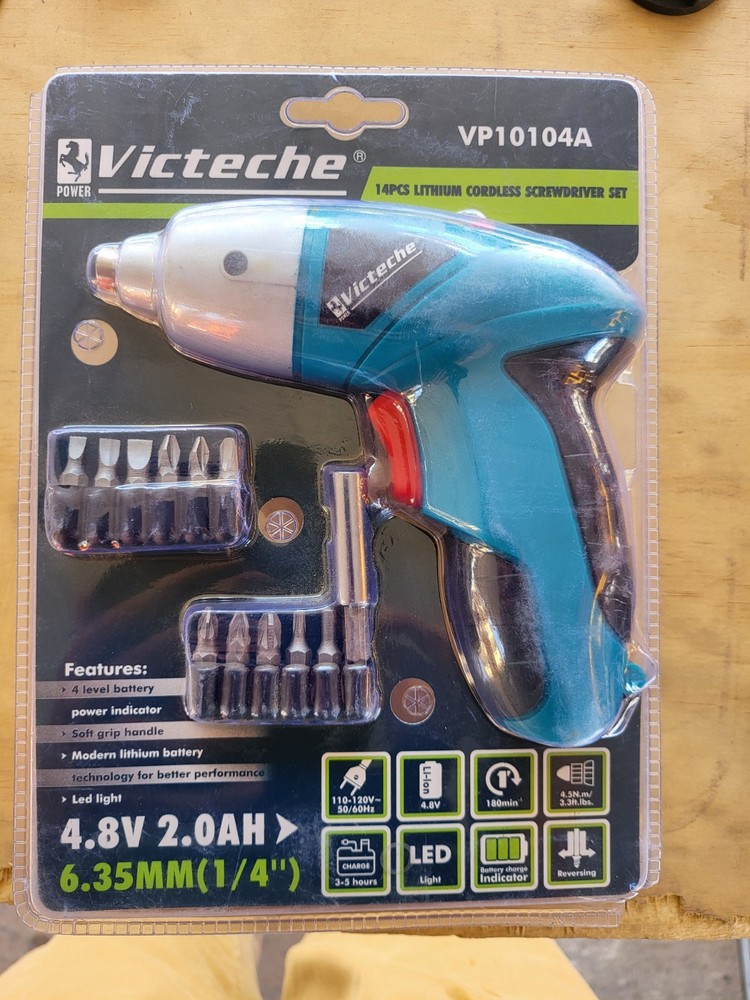 Power Victeche 14 Pcs Lithium Cordless Screwdriver Set