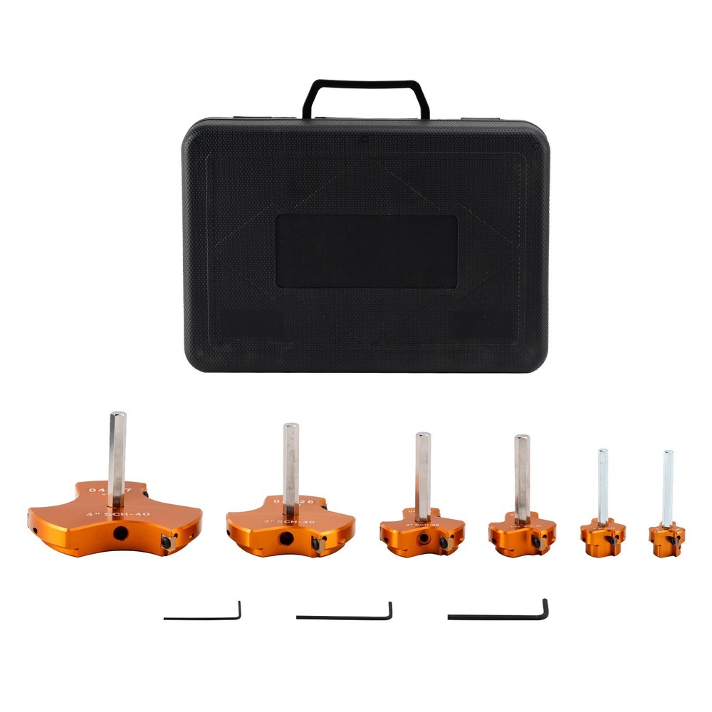 6 PCS Triple Blade PVC Pipe Reamer Kit Pipe Fitting Reamer Tool For Plumbing E4