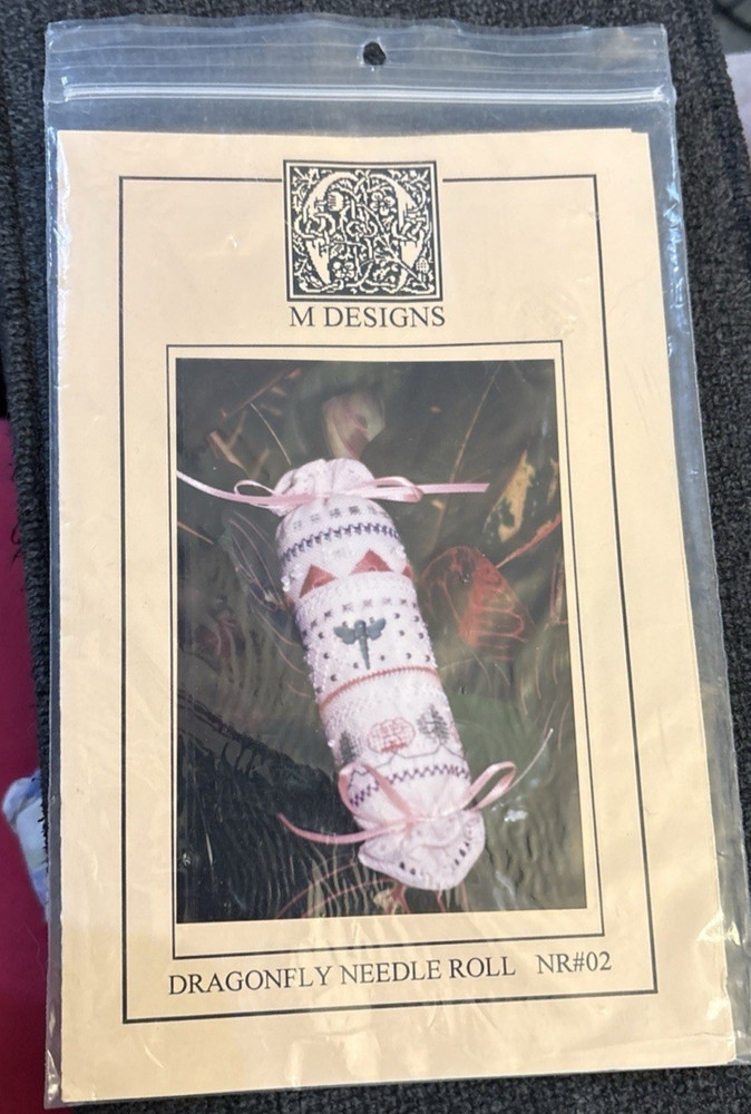 Vtg Rare M Designs Dragonfly Needle Hand Embroid. Pattern NR#02