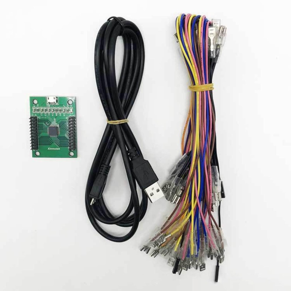 Arcade USB Encoder Controller 187 Wiring 2 Players DIY Kit For PI Mame PC PS3
