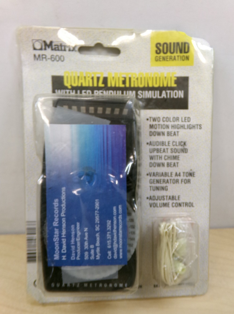 Matrix Quartz Metronome with LED Pendulum Simulation MR 600 Sound Generation