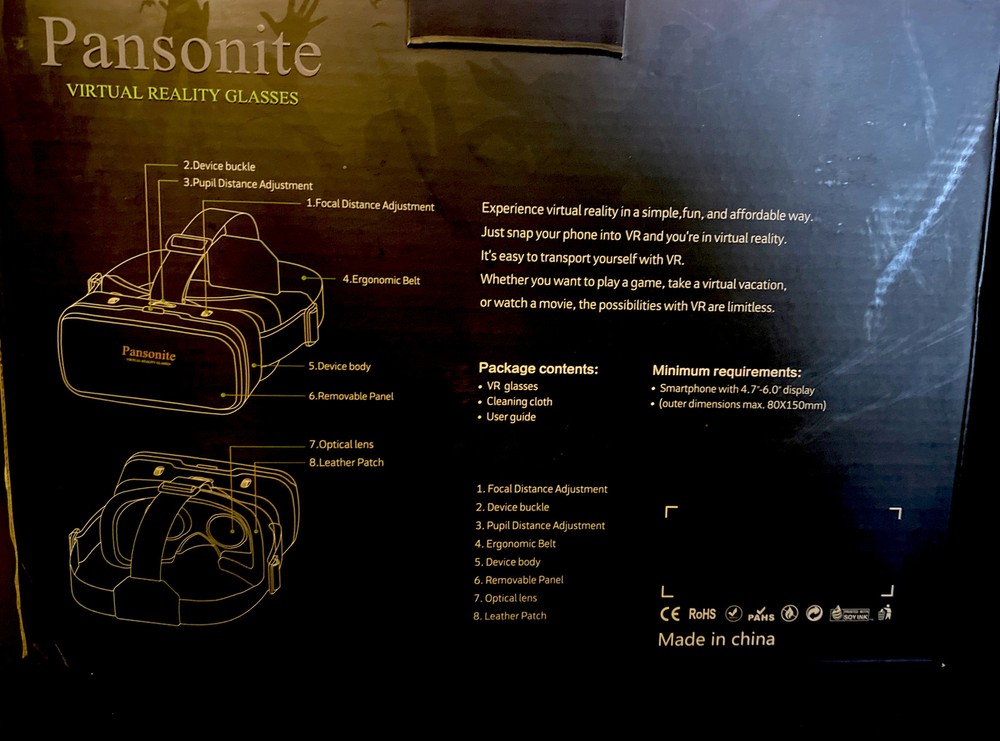 Pansonite SC-G04B Virtual Reality Glasses Premium 3D | G