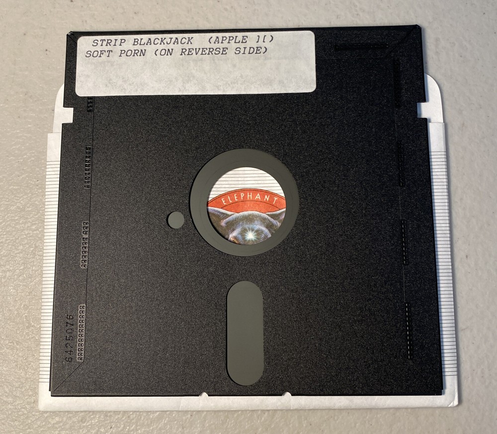 Strip Blackjack Apple II Software Double Sided 5.25” Floppy Disk