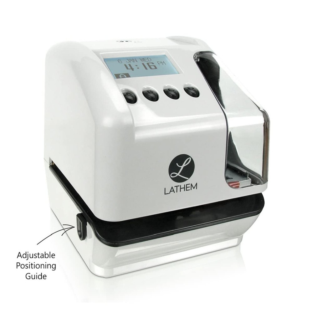 Lathem LT5000 Electronic Multi-Line Date and Numbering Document Stamp Time Cl...